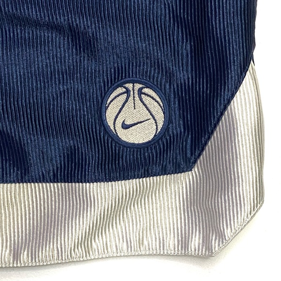 Vintage 90’s Nike Men’s Woven Navy Blue & Gray Athletic Basketball Shorts Large - Picture 2 of 8